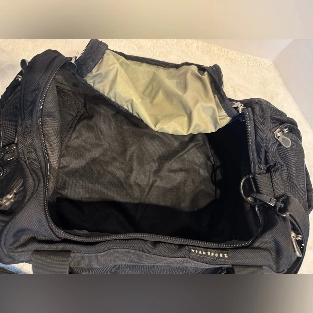 Vintage Jansport black large duffel bag